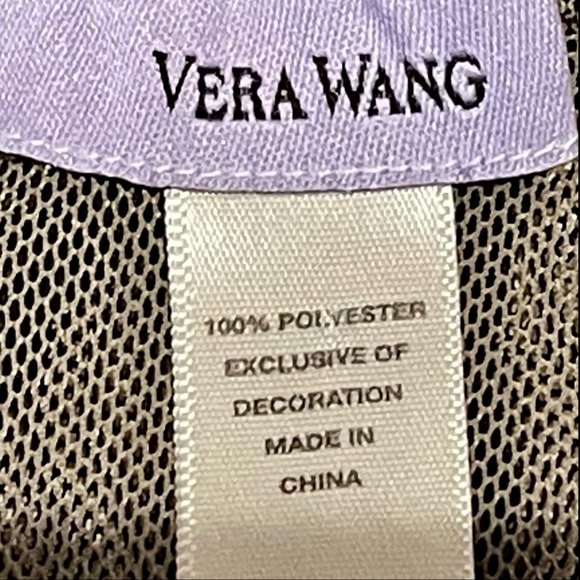 ▪️VERA WANG▪️Black & Nude Ruffle Trim Mesh & Satin Slip Chemise Lingerie - Picture 6 of 6